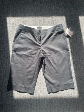 The Limited Black Bermuda Dress Shorts with Front Pockets